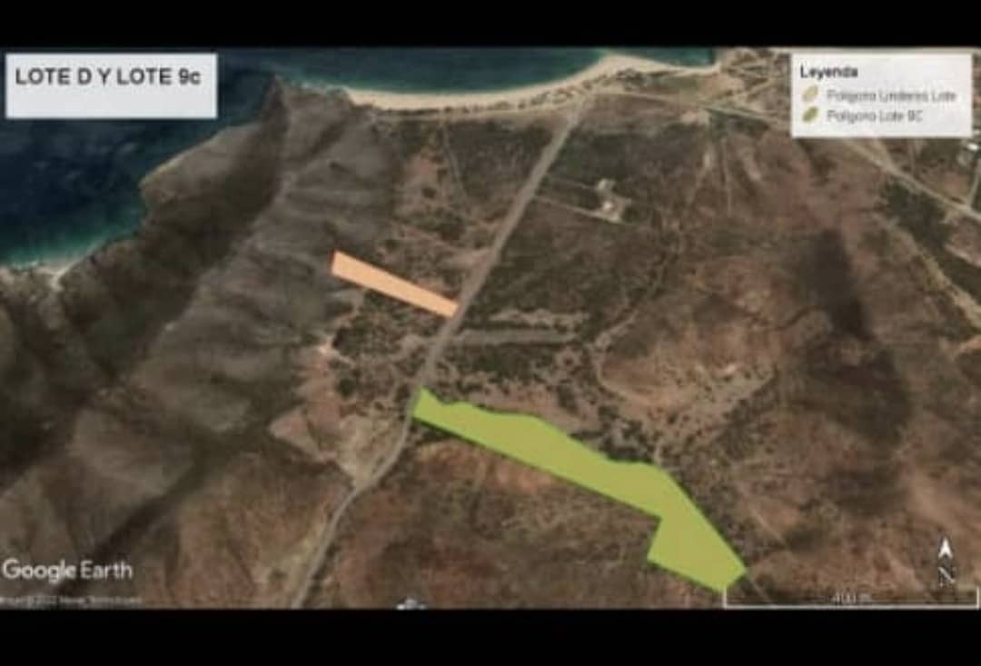 Imagen satelital de los dos lotes de Playa Caribe